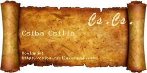 Csiba Csilla névjegykártya