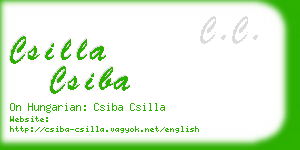 csilla csiba business card
